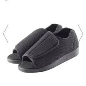 SILVERTS W11M9 Unisex Black Bariatric Slippers
